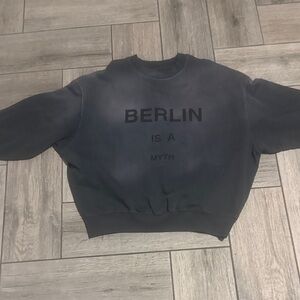 Anine Bing Berlin Myth Crewneck Sweater - Dark Gray